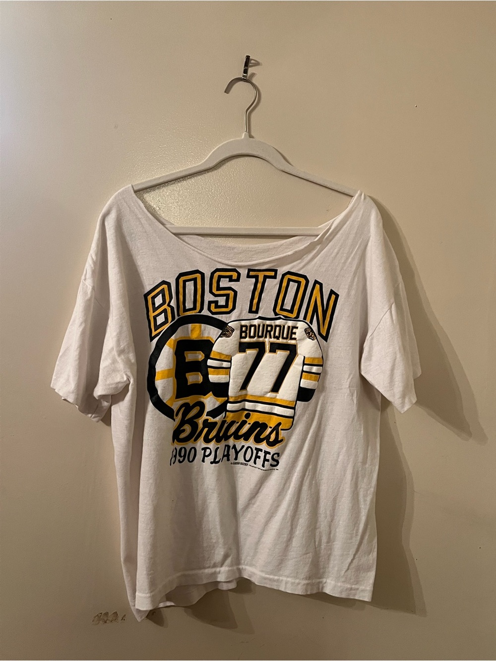 Vintage 1990 Boston Bruins Playoffs featuring BOURQUE’s Jersey